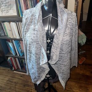 Athleta heathered gray waterfall Athleisure S jacket